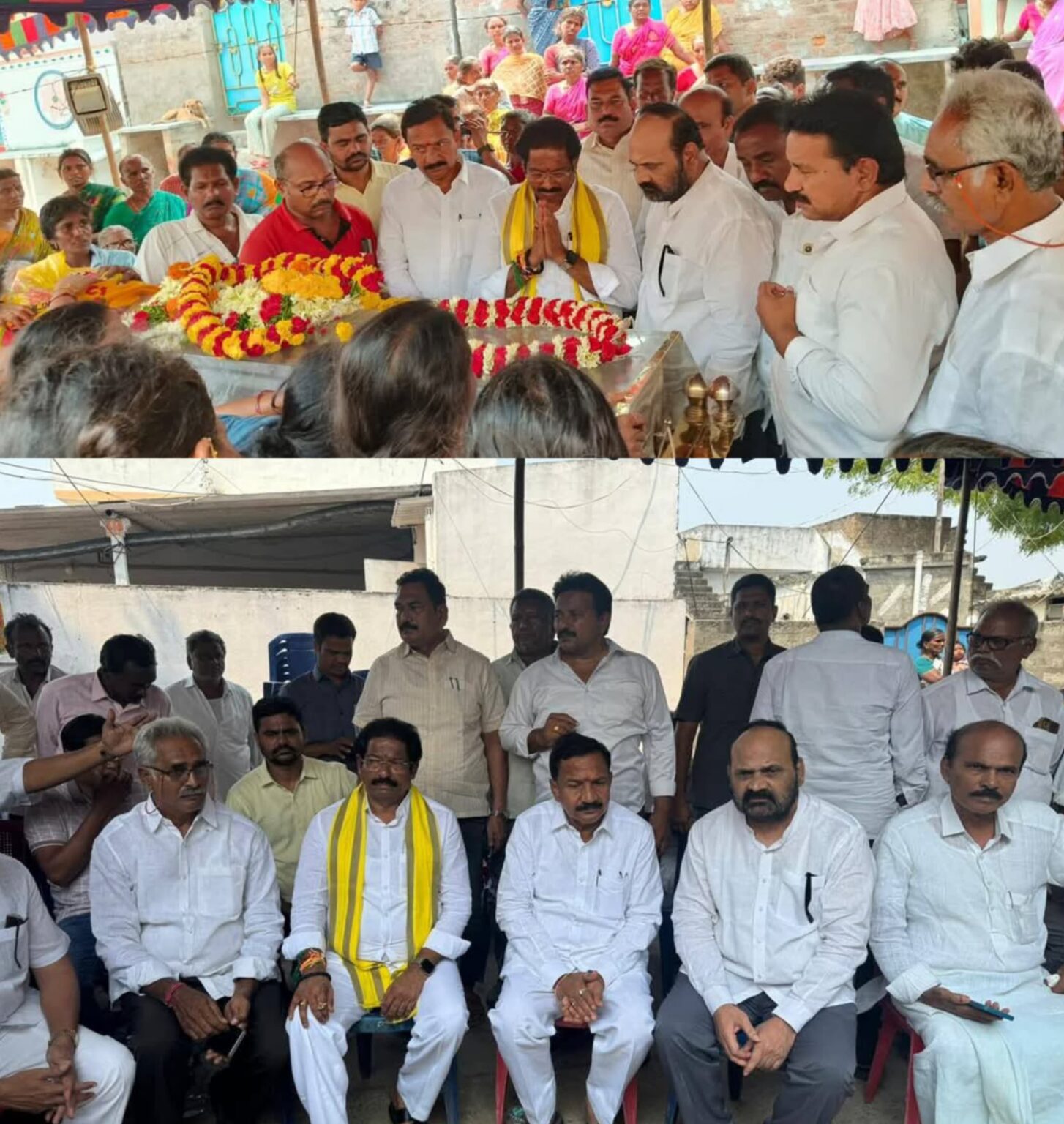 కడియం కోటి సుబ్బారావు పార్థివదేహానికి నివాళులర్పించిన ఎమ్మెల్యే జీవి ఆంజనేయులు