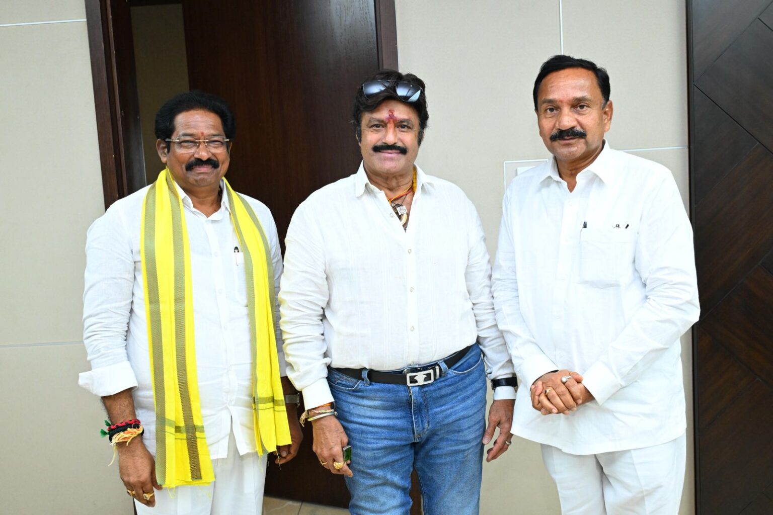 మంత్రి లోకేష్, బాలకృష్ణతో చీఫ్ విప్ జీవీ, మక్కెన సమావేశం
