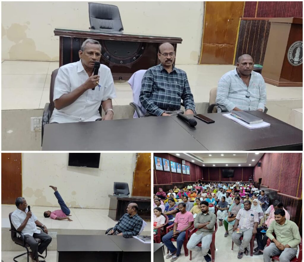 అంతర్జాతీయ యోగ మాసోత్సవ కార్యక్రమంలో కమిషనర్ పీ. శ్రీ హరిబాబు